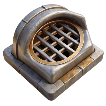 magnificent artistic Underground Bunker Ventilation Grate Metal Cutout high quality png