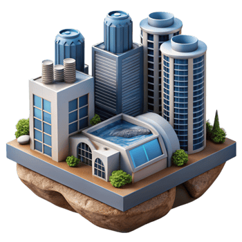 wonderful classic Underground City Buildings Modern Architecture Transparent Background premium png