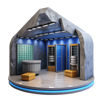 extraordinary classic Underground Data Center Interior Transparent Background original png