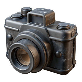 extraordinary rustic Underwater Camera Housing Cutout Black Plastic Isolated professional png