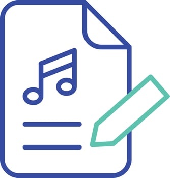 Note edit outline dual color illustration icon design vector