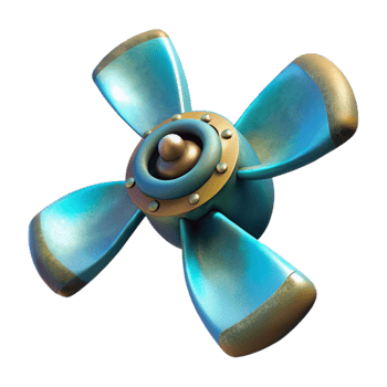 beautiful traditional Underwater Drone Propeller Cutout with Rotation Blur high quality png