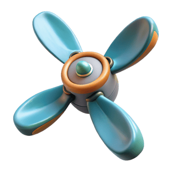vibrant contemporary Underwater Drone Propeller Cutout with Rotation Blur high quality png