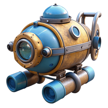 extraordinary classic Underwater Pipeline Inspection Robot Transparent Background authentic png