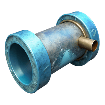 wonderful vintage Underwater Pipeline Section Cutout with Corrosion Detail high quality png