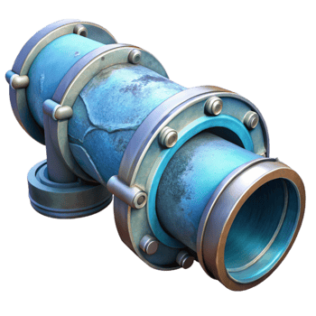 stunning creative Underwater Pipeline Section Realistic Render Cutout detailed png