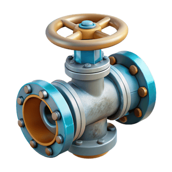 serene rustic Underwater Pipeline Valve Cutout with Control Mechanism png