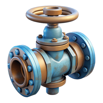 serene artistic Underwater Pipeline Valve Cutout with Control Mechanism png