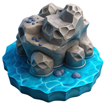 dramatic abstract Underwater Rock Formation Jagged Cutout genuine png