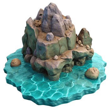 elegant abstract Underwater Rock Formation Jagged Cutout authentic png