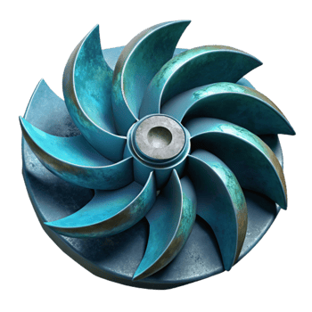 serene contemporary Underwater Turbine Blades Rotating Motion Isolated exclusive png