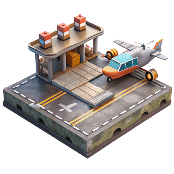 extraordinary classic Urban Air Taxi Landing Pad Isolated authentic png