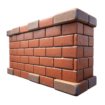serene classic Urban Alleyway Brick Wall Texture Isolated Cutout authentic png