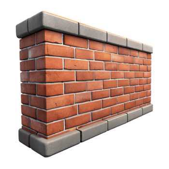 dramatic abstract Urban Alleyway Brick Wall Texture Isolated Cutout detailed png