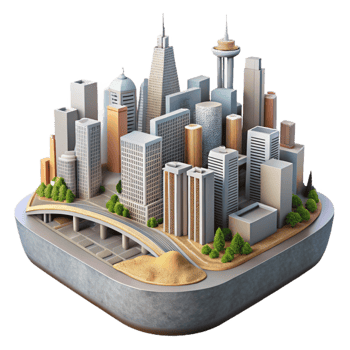 magnificent contemporary Urban Art Landscape Cutout Cityscape View authentic png