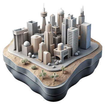 wonderful traditional Urban Art Landscape Cutout Cityscape View detailed png