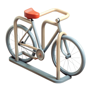 elegant classic Urban Bicycle Rack Side View Isolated high resolution png