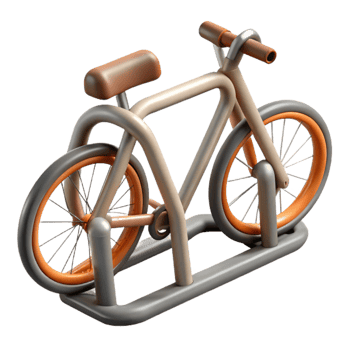 dramatic artistic Urban Bicycle Rack Side View Isolated high quality png
