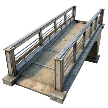 dramatic classic Urban Bridge Pedestrian Walkway Isolated high quality png