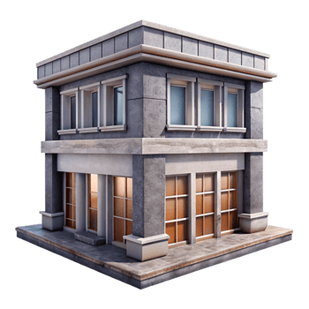 stunning traditional Urban Building Facade Front View Cutout high resolution png