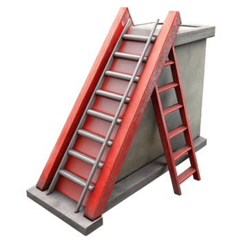 vibrant abstract Urban Building Fire Escape Ladder Isolated Cutout png