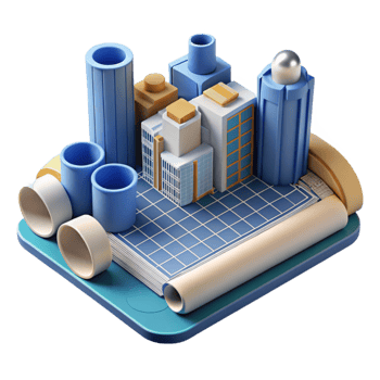 extraordinary modern Urban Development Project Blueprint Transparent Background png
