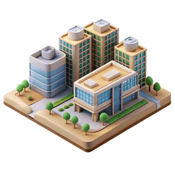 dramatic traditional Urban Development Project Model Transparent Background genuine png