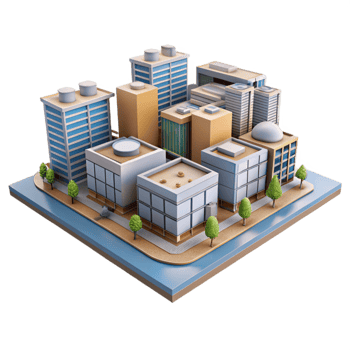extraordinary abstract Urban Development Project Model Transparent Background png