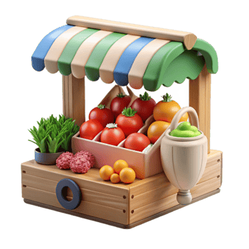 magnificent artistic Urban Farm Market Display Fresh Produce Cutout original png