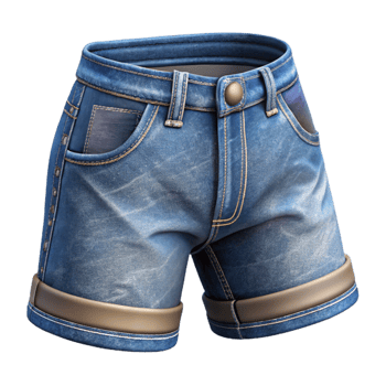 magnificent artistic Urban Fashion Shorts Denim Isolated on Transparent Background exclusive png
