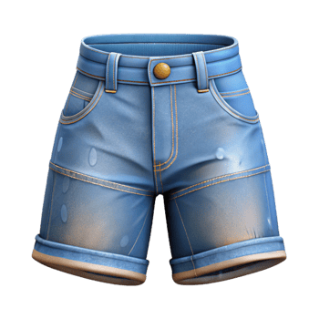 stunning vintage Urban Fashion Shorts Denim Isolated on Transparent Background genuine png