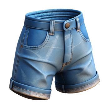 stunning abstract Urban Fashion Shorts Denim Isolated on Transparent Background premium png