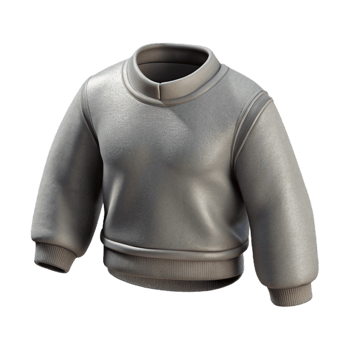serene creative Urban Fashion Sweatshirt Cropped Grey Isolated on Transparent Background high resolution png