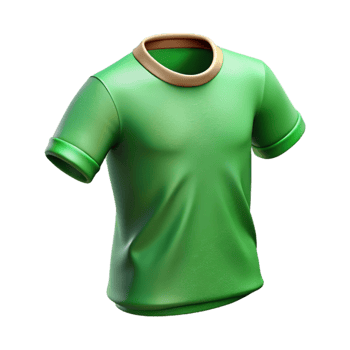 beautiful artistic Urban Fashion T Shirt Green Isolated on Transparent Background premium png