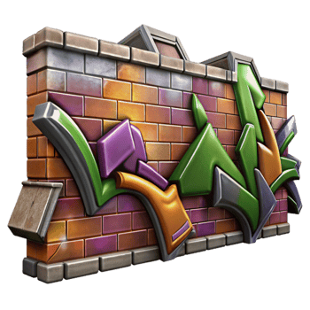 elegant abstract Urban Graffiti Wall Background Cutout png