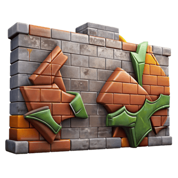 dramatic vintage Urban Graffiti Wall Background Cutout detailed png