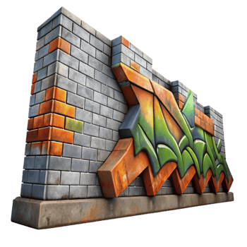 serene abstract Urban Graffiti Wall Background Cutout png