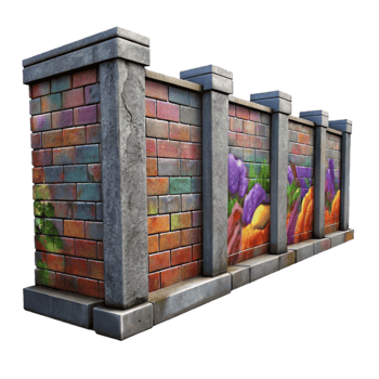extraordinary modern Urban Landscape Graffiti Wall Isolated authentic png
