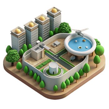 dramatic vintage Urban Park Drone View Transparent Cutout Element high quality png