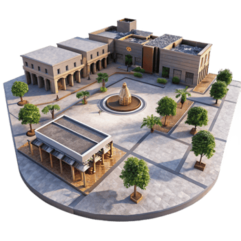 stunning contemporary Urban Plaza Wide Angle View Transparent original png