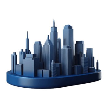beautiful rustic Urban Skyline Silhouette Dark Blue Cutout original png