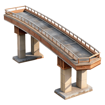 impressive artistic Urban Skyway Elevated Walkway Cutout Transparent Background genuine png