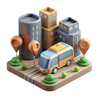 dramatic minimalist Urban Transportation System Diagram Cutout Element original png