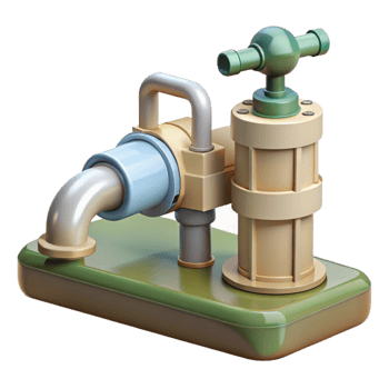 elegant abstract Variable Rate Irrigation System Side View Transparent Background authentic png