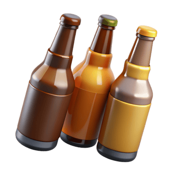 beautiful contemporary Variety of Craft Beer Bottles Isolated original png