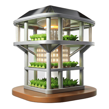 magnificent classic Vertical Farming Tower Interior Bright Lighting Cutout high resolution png