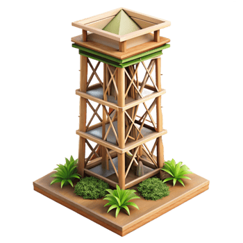 beautiful creative Vertical Farming Tower Structure Cutout professional png