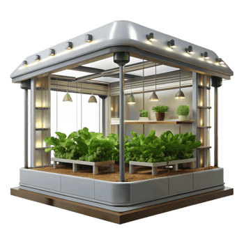 wonderful vintage Vertical Farm Interior Artificial Lighting Transparent Background premium png