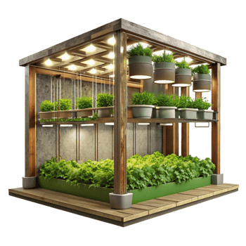 magnificent abstract Vertical Farm Interior Artificial Lighting Transparent Background png