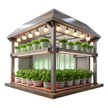 extraordinary traditional Vertical Farm Interior Bright Lighting Transparent Background exclusive png